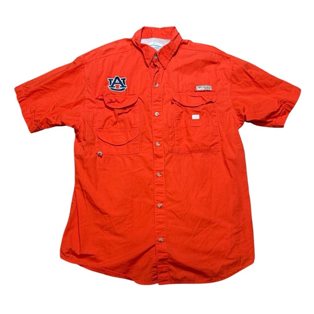 Auburn Tigers Columbia PFG Fishing Shirt Men’s Medium Short Sleeve Vintage